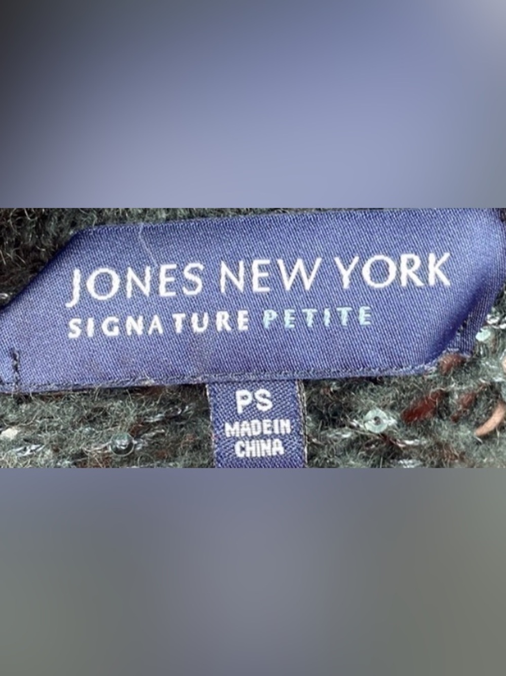 Jones New York Black Sparkly Cowl Neck Sweater - Picture 7 of 8